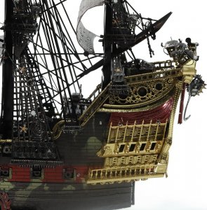 Piececool Piececool Puzzle Metalowe Model 3D - Statek Zemsta Królowej Anny 7