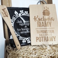 Deska do krojenia Koszulkowy Zestaw prezentowy dla mamy - fartuch + deska do krojenia + łopatka 5