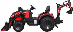 Ramiz Pojazd Traktor Z Przyczepą 720-T Czerwony 19