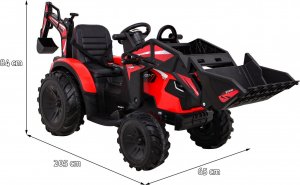 Ramiz Pojazd Traktor Z Przyczepą 720-T Czerwony 6