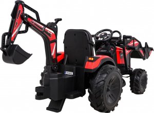 Ramiz Pojazd Traktor Z Przyczepą 720-T Czerwony 9