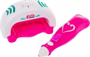 Ramiz Zestaw do robienia paznokci dla dziewczynki 5+ Suszarka do paznokci Maszynka do brokatu Lakiery 15 el. 6