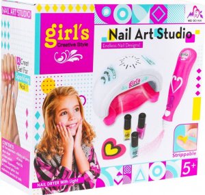 Ramiz Zestaw do robienia paznokci dla dziewczynki 5+ Suszarka do paznokci Maszynka do brokatu Lakiery 15 el. 7