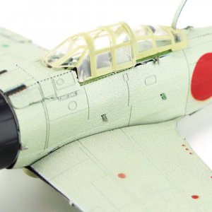 Piececool Piececool Puzzle Metalowe Model 3D - Samolot Mitsubishi A6M Zero 5