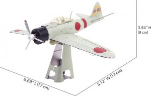 Piececool Piececool Puzzle Metalowe Model 3D - Samolot Mitsubishi A6M Zero 6