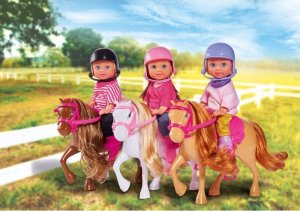 Simba SIMBA Lalka Evi w Różowym Kasku z Kucykiem 2