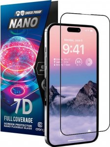 Crong Crong 7D Nano Flexible Glass - Niepękające szkło hybrydowe 9H na cały ekran iPhone 14 Pro Max 1