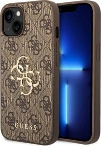 Guess Guess 4G Big Metal Logo - Etui iPhone 14 (brązowy) 1