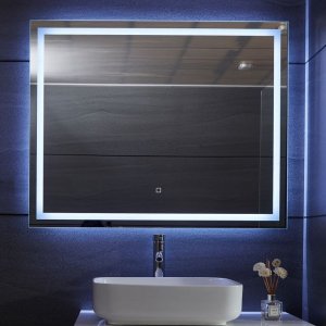 Lustro Aquamarin Aquamarin Lustro łazienkowe z oświetleniem LED, 100 x 80 cm 1