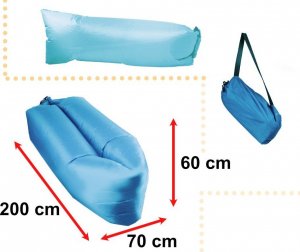 Kontext Lazy BAG SOFA łóżko leżak na powietrze błękitny 3