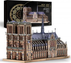 Piececool Piececool Puzzle Metalowe Model 3D - Katedra Notre Dame 3