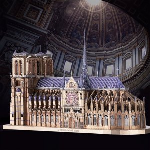 Piececool Piececool Puzzle Metalowe Model 3D - Katedra Notre Dame 5