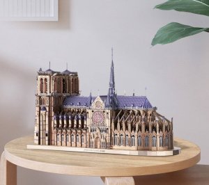 Piececool Piececool Puzzle Metalowe Model 3D - Katedra Notre Dame 7