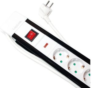 Listwa zasilająca LogiLink LPS 5 gniazd 3 m biało-czarna (LPS211) 2