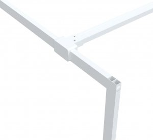 vidaXL vidaXL Ścianka prysznicowa, biała, 80x195 cm, przezroczyste szkło ESG 6