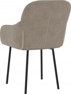 vidaXL vidaXL Krzesła stołowe, 2 szt., jasnoszare, obite aksamitem 6