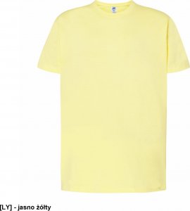 JHK T-shirt JHK TSRA 150 - męski z krótkim rękawem wzmocniony lycrą ściągacz, 100% bawełna, 155-160g - jasno żółty M 1