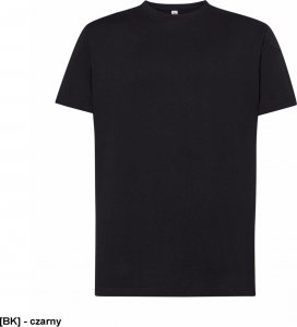 JHK T-shirt JHK TSRA 150 - męski z krótkim rękawem wzmocniony lycrą ściągacz, 100% bawełna, 155-160g - czarny L 1