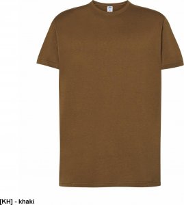 JHK T-shirt JHK TSRA 150 - męski z krótkim rękawem wzmocniony lycrą ściągacz, 100% bawełna, 155-160g - KHAKI M 1
