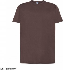 JHK T-shirt JHK TSRA 150 - męski z krótkim rękawem wzmocniony lycrą ściągacz, 100% bawełna, 155-160g - grafitowy M 1