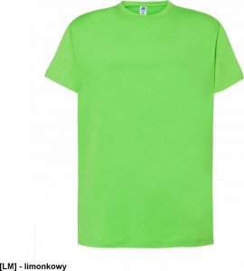 JHK T-shirt JHK TSRA 150 - męski z krótkim rękawem wzmocniony lycrą ściągacz, 100% bawełna, 155-160g - limonkowy S 1