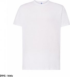 JHK T-shirt JHK TSRA 150 - męski z krótkim rękawem wzmocniony lycrą ściągacz, 100% bawełna, 155-160g - biały M 1