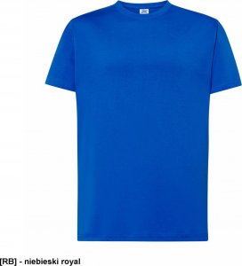 JHK T-shirt JHK TSRA 150 - męski z krótkim rękawem wzmocniony lycrą ściągacz, 100% bawełna, 155-160g - niebieski royal 4XL 1