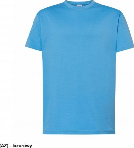 JHK T-shirt JHK TSRA 150 - męski z krótkim rękawem wzmocniony lycrą ściągacz, 100% bawełna, 155-160g - lazurowy L 1