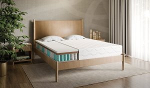 Tompol Materac 90x200 kieszeniowy + kokos TIKO 17cm sprężynowy wygodny z pokrowcem 4