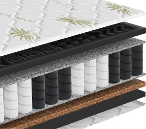 Tompol Hyperelastic Black 160x200x22 cm materac masujący Aloe Vera 2