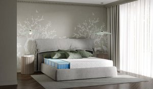 Tompol Materac 160x200 kieszeniowy + lateks DelightAir z pokrowcem średniotwardy	 3