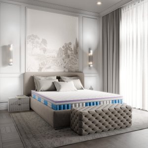 Tompol Materac 160x200 cm hybrydowy PREMIUM ProHybrid 22 cm z pokrowcem H2 H3 3