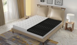 Tompol Venerdi Black Topper 90 x 200 materac masujący nawierzchniowy o grubości 7 cm 2