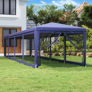 vidaXL vidaXL Namiot z 10 ścianami z siatki, niebieski, 3x12 m, HDPE 1