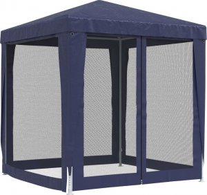 vidaXL vidaXL Namiot imprezowy z 4 ścianami z siatki, niebieski, 2x2 m, HDPE 5