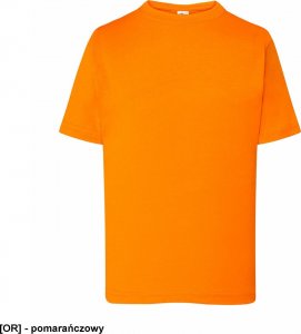 JHK T-shirt JHK TSRK 150 - dziecięca/młodzieżowa z krótkim rękawem wzmocniony lycrą ściągacz, 100% bawełna, 155g - pomarańczowy. 9-11 1