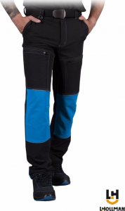 R.E.I.S. LH-FUSON - elastyczne spodnie ochronne do pasa, 6 kieszni, elementy odblaskowe, 92% poliester, 8% spandex, 240 g/m 58 1