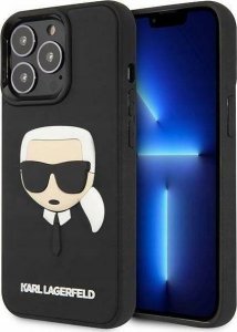 Karl Lagerfeld Karl Lagerfeld KLHCP14LKH3DBK iPhone 14 Pro 6,1" czarny/black hardcase 3D Rubber Karl`s Head 1