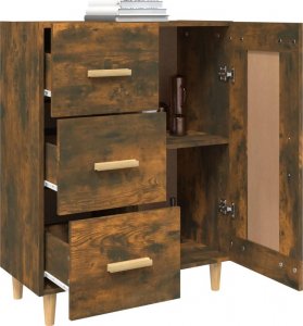 vidaXL Komoda, przydymiony dąb, 69,5x34x90 cm 5