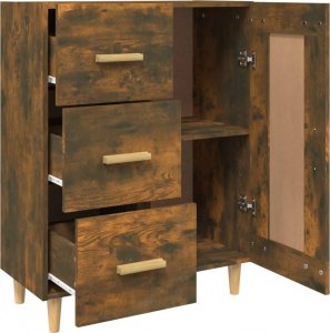 vidaXL Komoda, przydymiony dąb, 69,5x34x90 cm 6