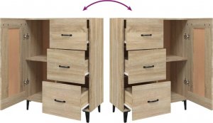vidaXL vidaXL Komoda, dąb sonoma, 69,5x34x90 cm, materiał drewnopochodny 9