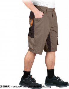 Leber&Hollman LH-NA-TS - spodnie ochronne do pasa - krótkie - beżowo-brązowo-pomarańczowy 2XL 1