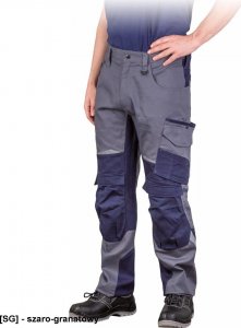 Leber&Hollman LH-POND-T - spodnie ochronne do pasa, 100% bawełna, 240 g/m, odblaski, kieszenie na nakolanniki 58 1