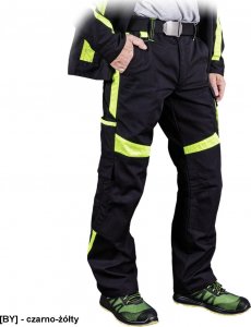 Leber&Hollman LH-TANZO-T - spodnie ochronne do pasa, kontrastowe wstawki, 7 kieszeni, 65% poliester, 35% bawełna 270 g/m2 58 1