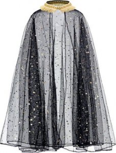 PartyDeco Strój dla dziewczynki - Peleryna, uniwersalny, czarny one size 1