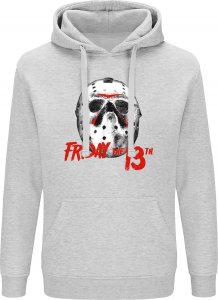 Babaco Bluza męska z kapturem Piątek 13-go 004 Horror Szary Rozmiar: S 1