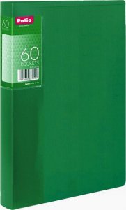 Patio Teczka A4 z 60 koszulkami Clear Book prążki Patio Zielony 1