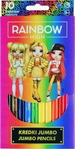 Astra Kredki ołówkowe jumbo 10 kolorów Rainbow High Astra 3