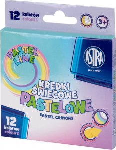 Astra Kredki świecowe PASTELOWE 12 kolorów Astra 2