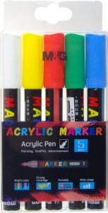 M&G Markery akrylowe 1-2mm zestaw 5 szt M&G 1